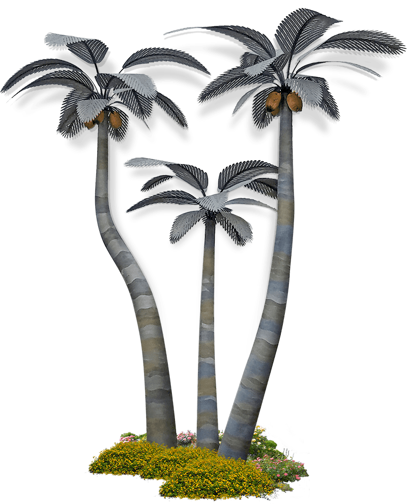 Palm Tree With Lights LED 7 Foot Party Patio Outdoor Garden Decor Poolside 